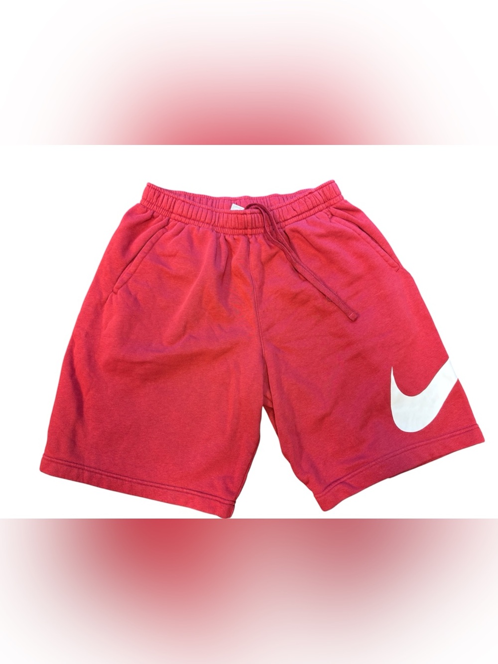 Nike Maroon Swoosh Athletic Shorts Men’s L NWOT Washed Once - Picture 2 of 7